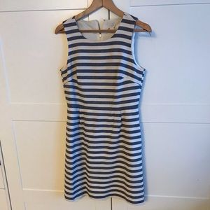 NWT J.Crew Cream & Blue Striped Nautical Dress Sz6